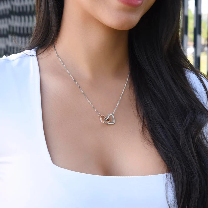 Tus latidos, su conexión - Collar corazones unidos HX